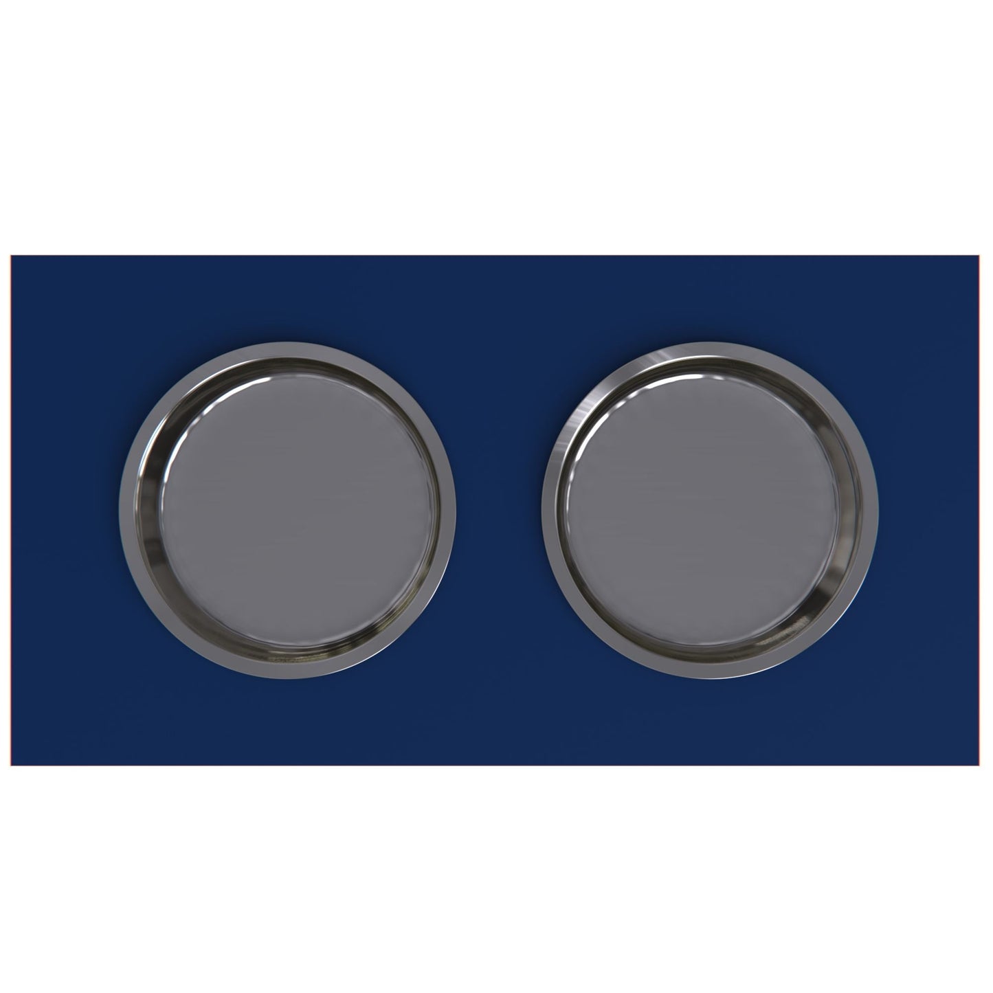 Personalized Elevated Dog Bowl in BLUE - GrooveThis Woodshop - GT002BLUE-M