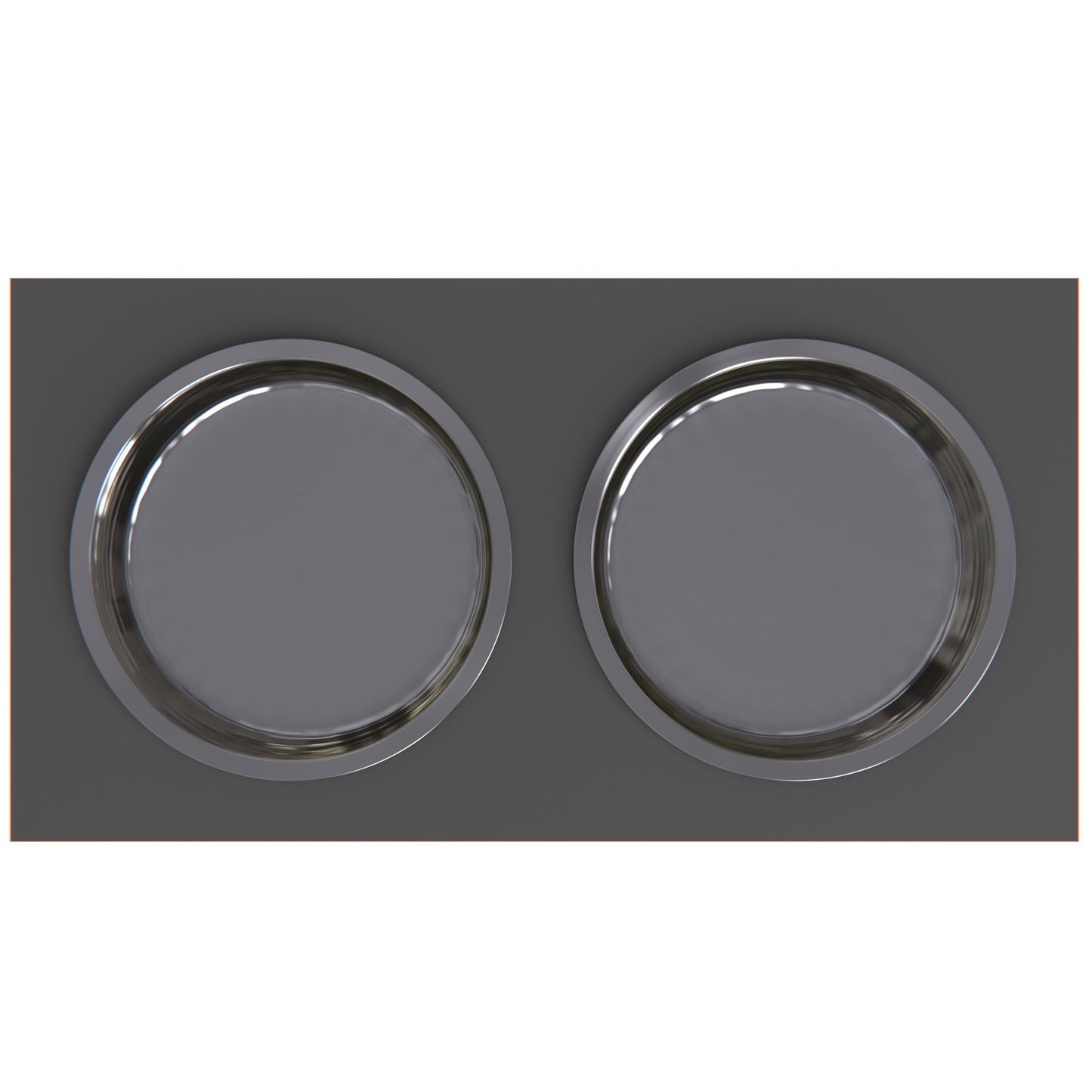 Personalized Elevated Dog Bowl in GREY - GrooveThis Woodshop - GT002GREY-L