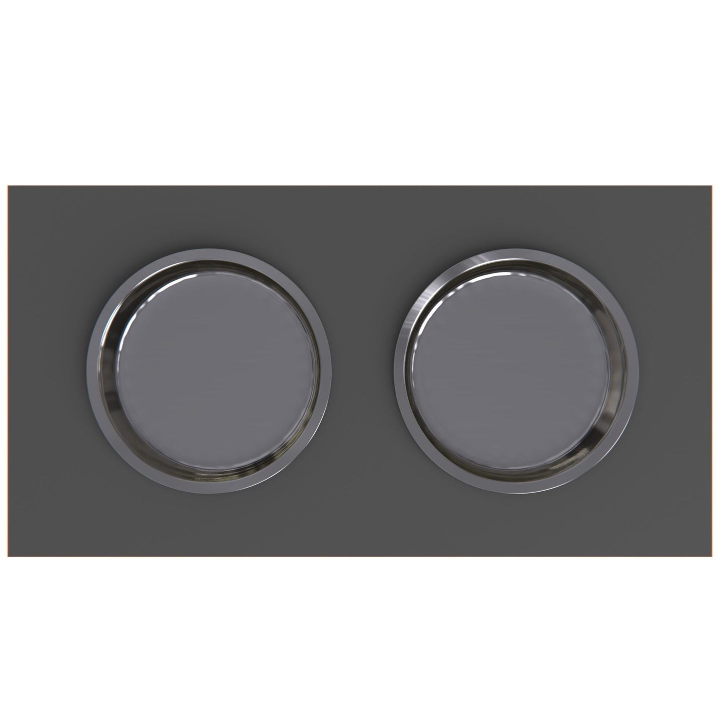 Personalized Elevated Dog Bowl in GREY - GrooveThis Woodshop - GT002GREY-M