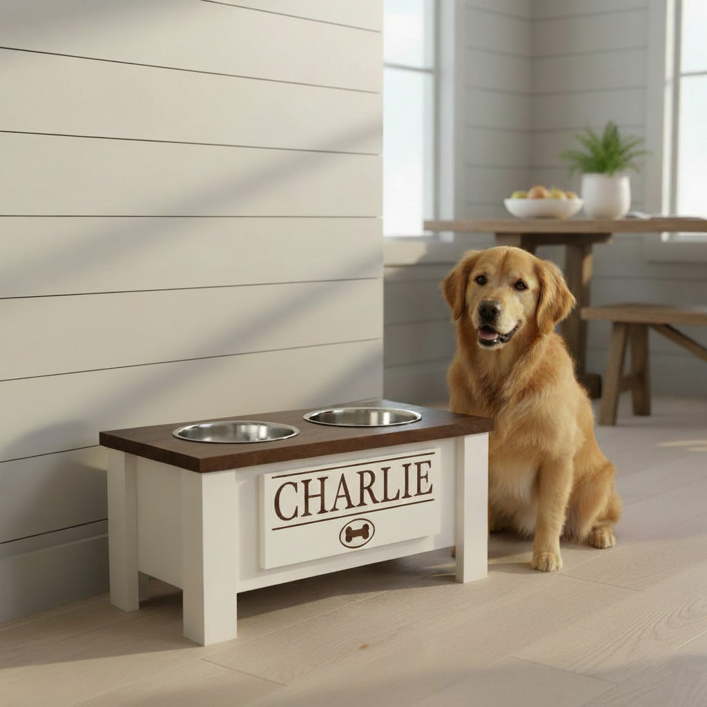 Personalized Dog Feeders – GrooveThis Woodshop