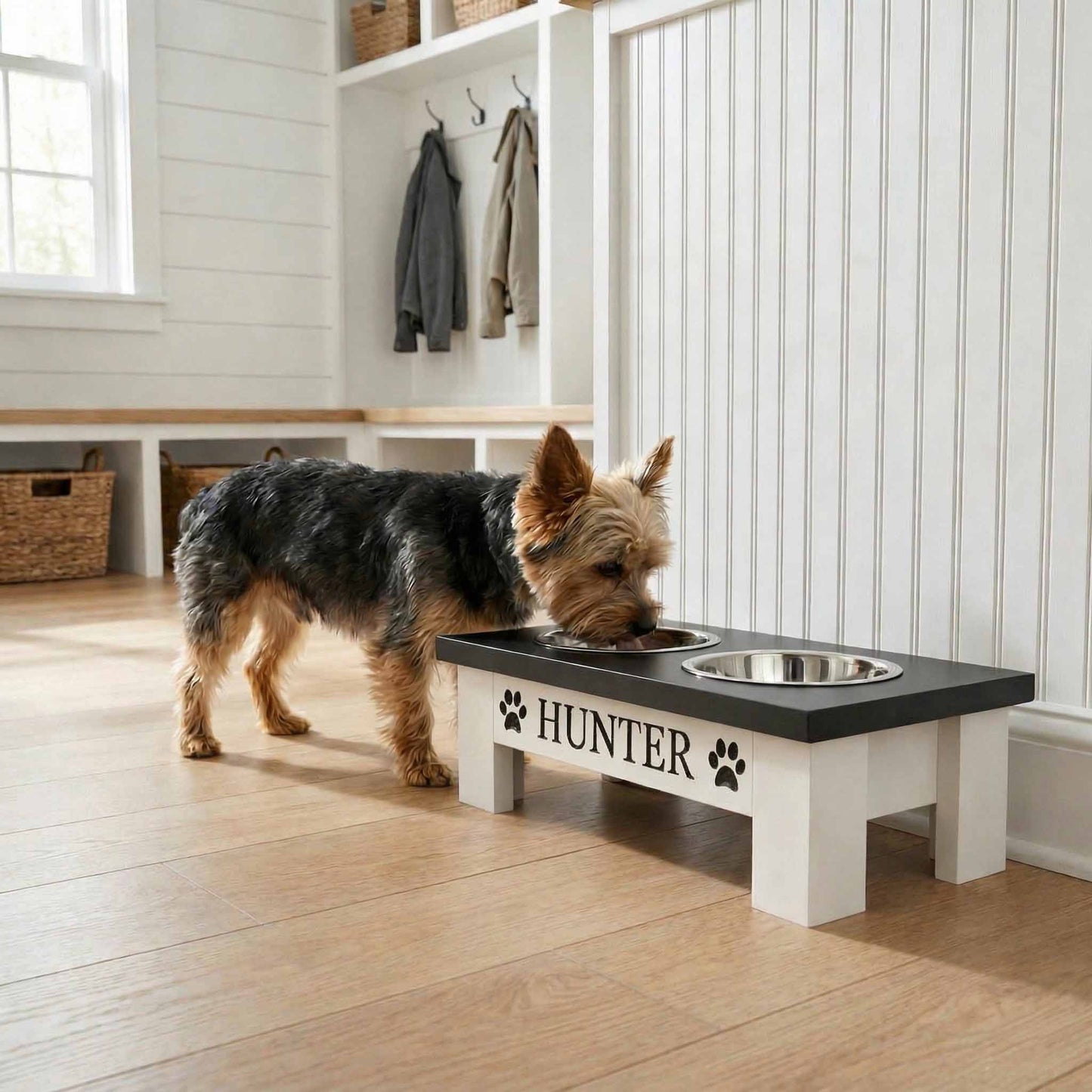 Classic Elevated Pet Feeder for Small Dogs and Cats