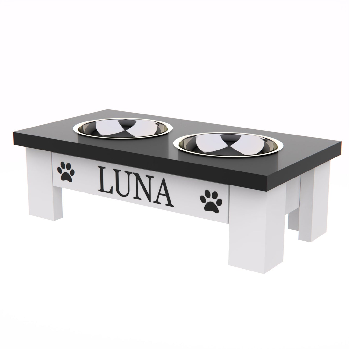 Personalized Elevated Pet Feeder for Small Dogs and Cats