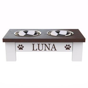Personalized Elevated Pet Feeder for Small Dogs and Cats